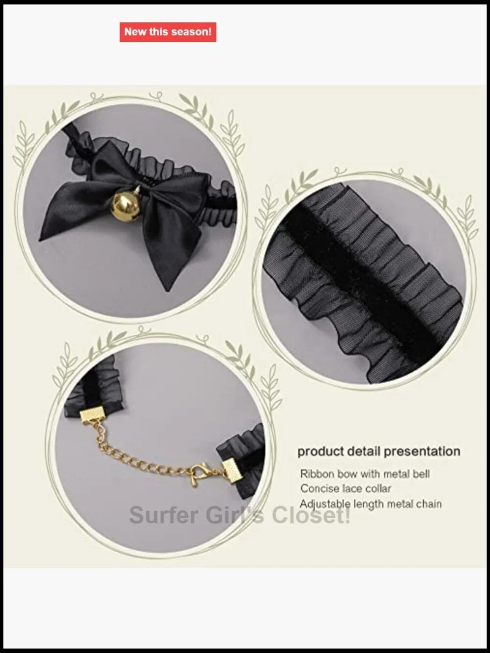 Faux Fur Cat Ear Headband with Bells Flexible Hair Accessory Halloween Cosplay